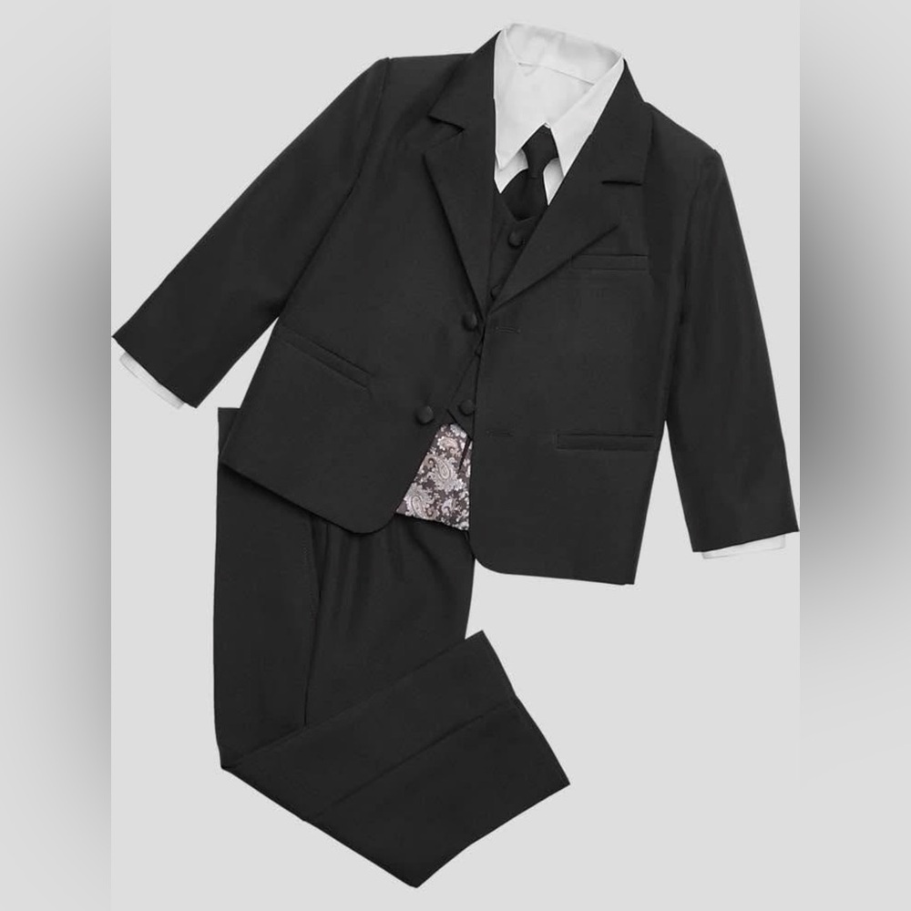 Joey Black Formal 5 Piece Suit Set for Kids